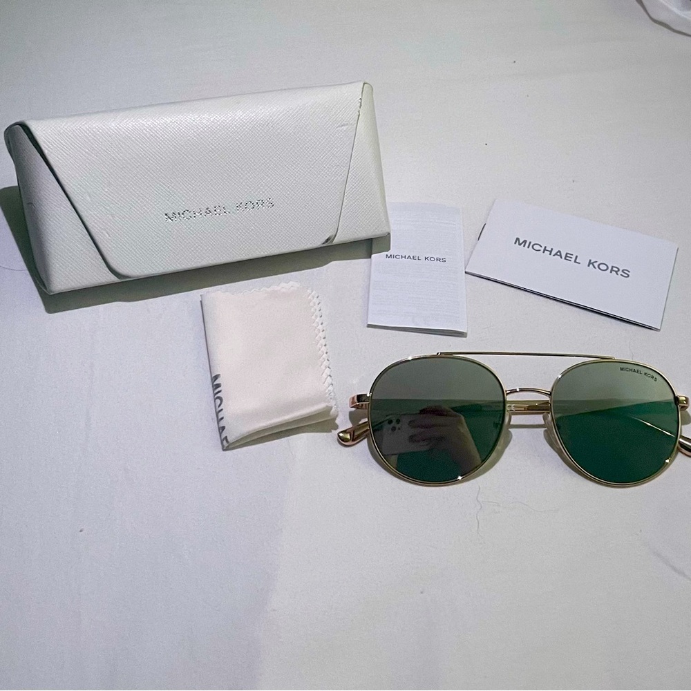 Michael Kors Mirror Sunglasses with Rose Gold Frames (MK 1022 11166G)